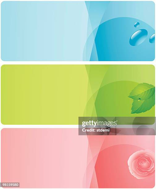 freshness - flowers dew stock illustrations