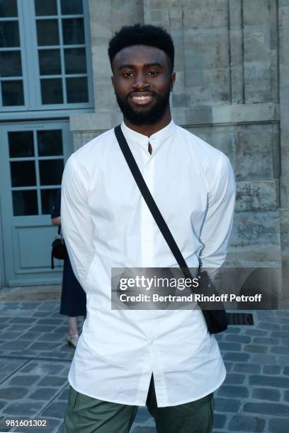 Basket-Ball player Jaylen Brown attends the Men's Fashion Cocktail as part of Paris Fashion Week - Menswear Spring Summer 2019 at Picasso Museum on...