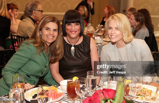 California's First Lady Maria Shriver, author and V-Day Founder Eve Ensler and actor Charlize Theron attend V-Day's 4th Annual LA Luncheon featuring...