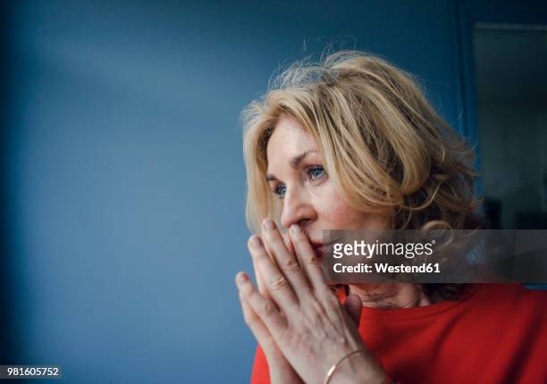 portrait of thoughtful senior woman - 60 64 years stock pictures, royalty-free photos & images