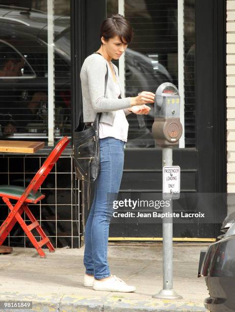 Ceren Alkac is seen in Los Feliz on March 30, 2010 in Los Angeles, California.
