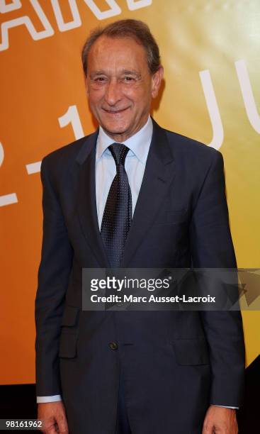 Mayor of Paris Bertrand Delanoe attends the presentation of ''Banc Publics'' during the Festival Paris Cinema at Gaumont Capucine on July 2, 2009 in...