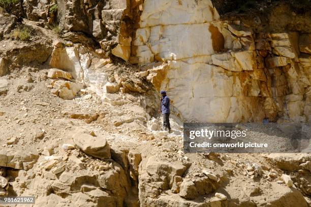 Tajikistan. On the other side of the river you can see how the Afghani side of the road with hand tools is built.