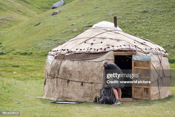 Kyrgyzstan. Osh Region. Yurt camp.