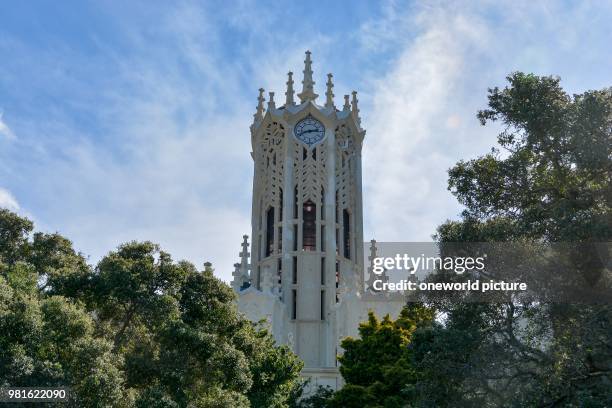 New Zealand. Auckland. Top of University of Auckland Clock Tower. Albert Park.