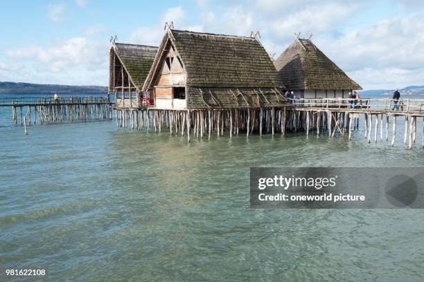 Germany. Baden-WŸrttemberg. Uhldingen-MŸhlhofen. Archaeological Open-Air Museum Museum Pfahlbauten Unteruhldingen am Bodensee. It presents...