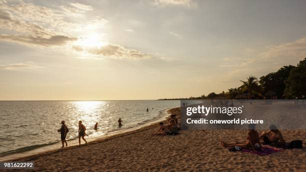 Cuba. Sancti Sp'ritus. Playa Ancon. The Beach of Playa Ancon.