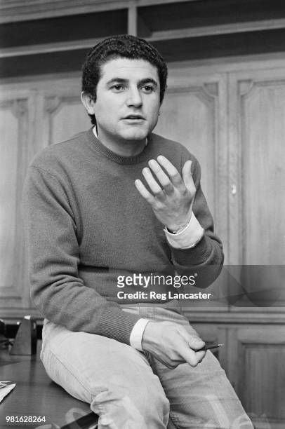 French film director, writer, cinematographer, actor and producer Claude Lelouch in his office, 14th November 1967.