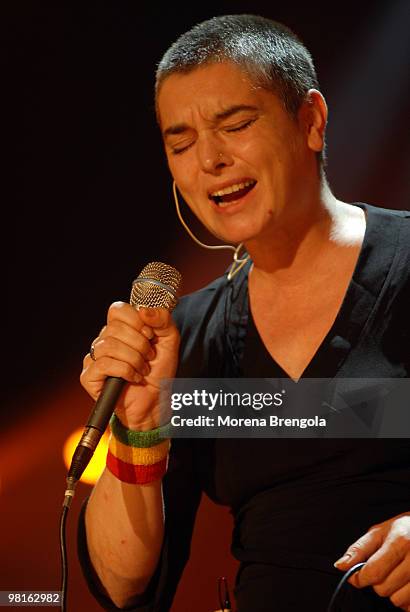 Sinead O'Connor appears on "Cd live" tv show on May 23, 2007 in Milan, Italy.