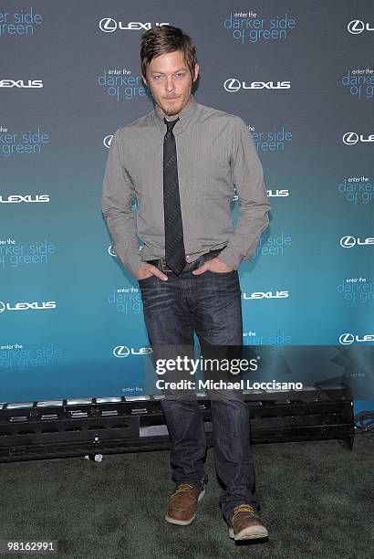 Actor Norman Reedus attends The Darker Side of Green climate change debate at Skylight West on March 30, 2010 in New York City.