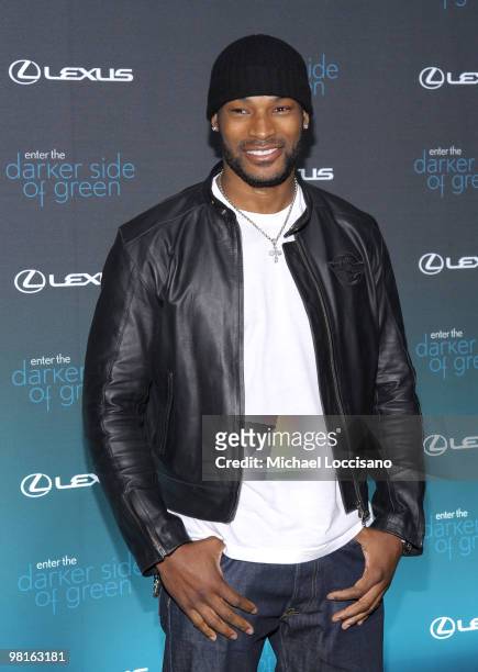 Model Tyson Beckford attends The Darker Side of Green climate change debate at Skylight West on March 30, 2010 in New York City.