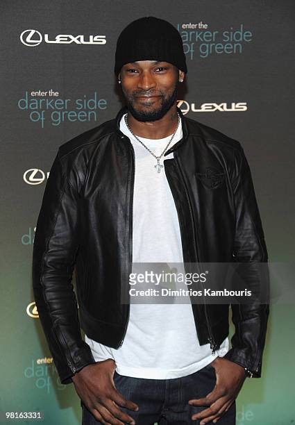 Tyson Beckford attends the Darker Side of Green Climate Change Debate at Skylight West on March 30, 2010 in New York City.