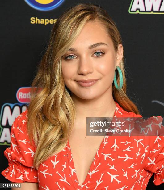 Maddie Ziegler arrives at the 2018 Radio Disney Music Awards at Loews Hollywood Hotel on June 22, 2018 in Hollywood, California.