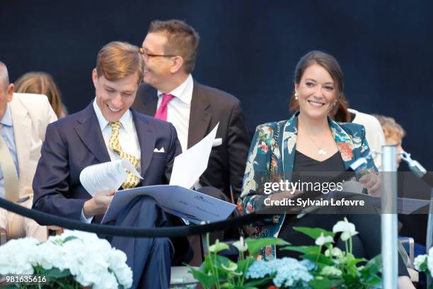 Prince Louis of Luxembourg and Princess Alexandra of Luxembourg celebrate National Day on June 22, 2018 in Luxembourg, Luxembourg.