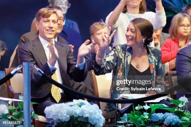 Prince Louis of Luxembourg and Princess Alexandra of Luxembourg celebrate National Day on June 22, 2018 in Luxembourg, Luxembourg.