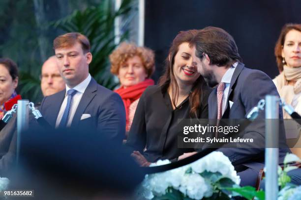 Prince Sebastien of Luxembourg, Princess Claire and Prince Felix of Luxembourg celebrate National Day on June 22, 2018 in Luxembourg, Luxembourg.