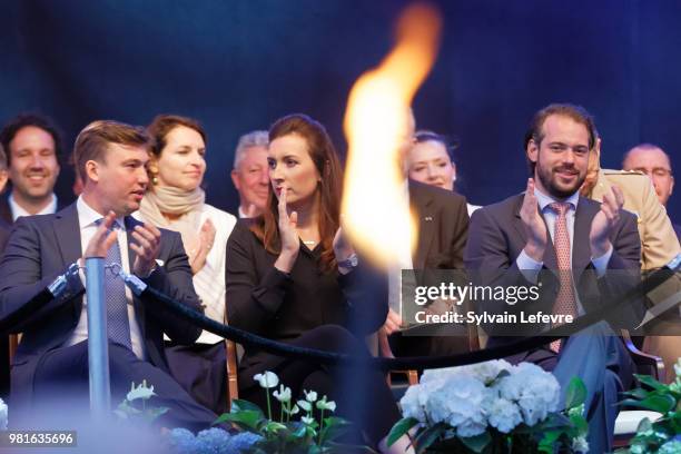 Prince Sebastien of Luxembourg, Princess Claire and Prince Felix of Luxembourg celebrate National Day on June 22, 2018 in Luxembourg, Luxembourg.