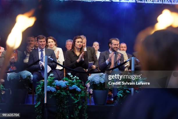 Prince Sebastien of Luxembourg, Princess Claire and Prince Felix of Luxembourg celebrate National Day on June 22, 2018 in Luxembourg, Luxembourg.