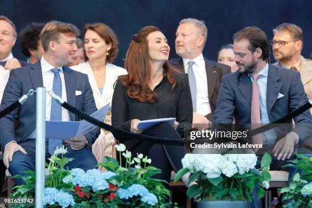 Prince Sebastien of Luxembourg, Princess Claire and Prince Felix of Luxembourg celebrate National Day on June 22, 2018 in Luxembourg, Luxembourg.