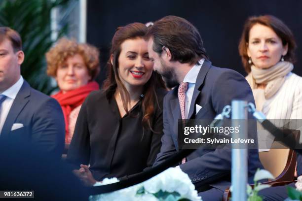 Princess Claire of Luxembourg and Prince Felix of Luxembourg on June 22, 2018 in Luxembourg, Luxembourg.