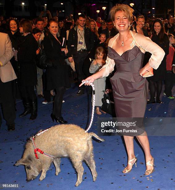 Actress Emma Thompson attends the world premiere of 'Nanny McPhee And The Big Bang' at Odeon West End on March 24, 2010 in London, England.