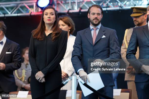 Princess Claire of Luxembourg and Prince Felix of Luxembourg celebrate National Day on June 22, 2018 in Luxembourg, Luxembourg.