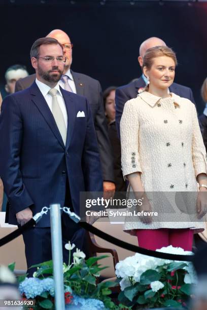 Prince Guillaume of Luxembourg and Princess Stephanie of Luxembourg celebrate National Day on June 22, 2018 in Luxembourg, Luxembourg.