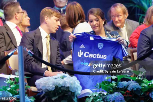 Prince Louis of Luxembourg and Princess Alexandra of Luxembourg celebrate National Day on June 22, 2018 in Luxembourg, Luxembourg.