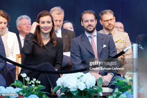 Princess Claire of Luxembourg and Prince Felix of Luxembourg celebrate National Day on June 22, 2018 in Luxembourg, Luxembourg.