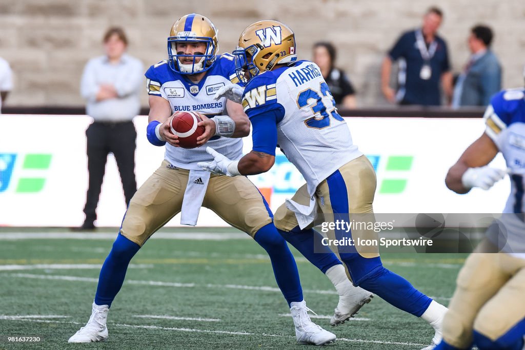 CFL: JUN 22 Winnipeg Blue Bombers at Montreal Alouettes