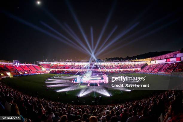 General view of Nou Estadi de Tarragona during the opening of XVIII Mediterranean Games Tarragona 2018 on June 22, 2018 in Tarragona, Spain.
