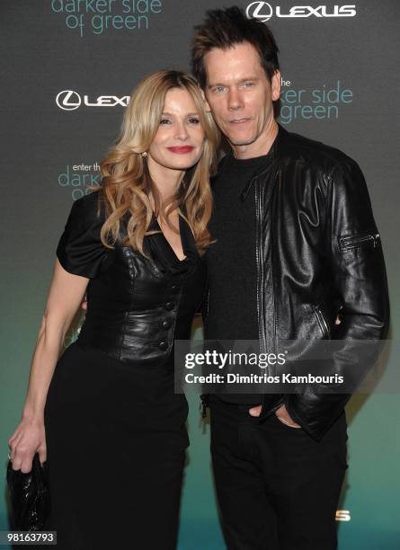 Kyra Sedgwick and Kevin Bacon attend the Darker Side of Green Climate Change Debate at Skylight West on March 30, 2010 in New York City.