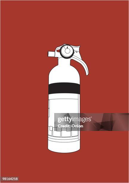 fire extinguisher illustration - hazardous area sign stock illustrations
