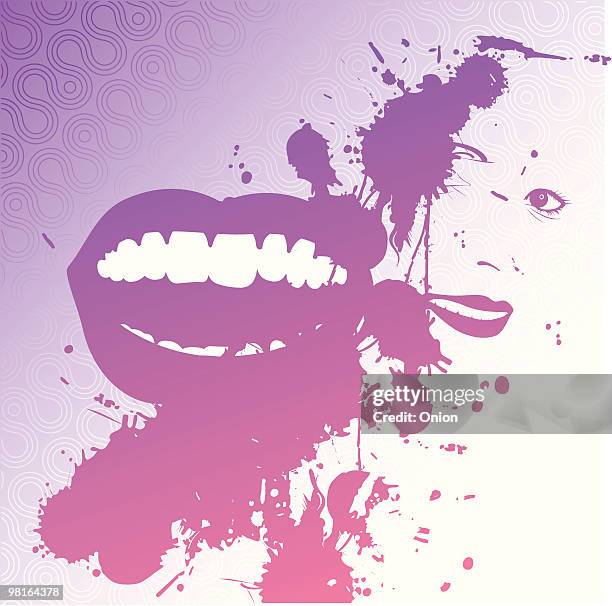 grunge illustration - paint dripping face stock illustrations