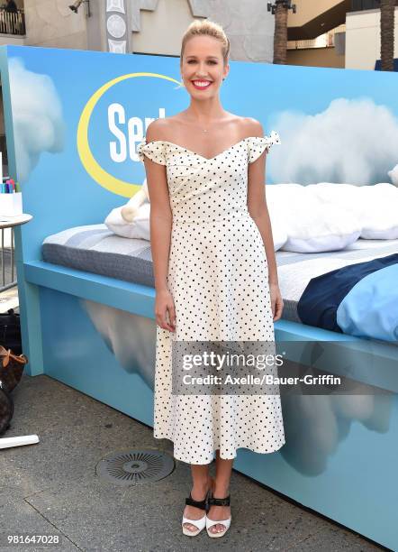 Actress Anna Camp joins Serta Mattress to announce nationwide Instagram sweepstakes at Hollywood & Highland courtyard on June 19, 2018 in Hollywood,...