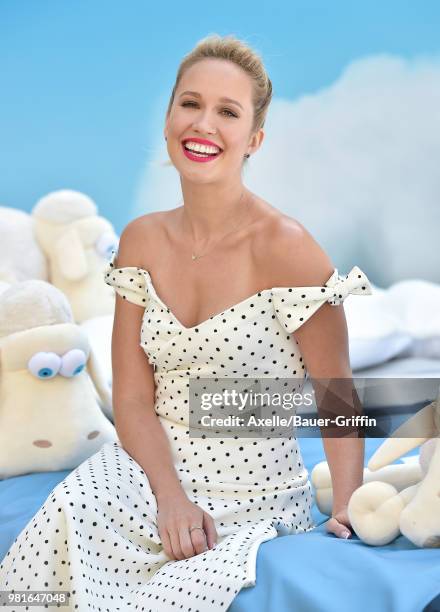 Actress Anna Camp joins Serta Mattress to announce nationwide Instagram sweepstakes at Hollywood & Highland courtyard on June 19, 2018 in Hollywood,...