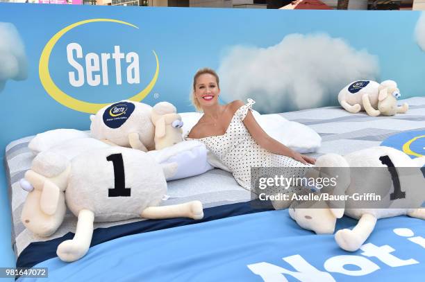 Actress Anna Camp joins Serta Mattress to announce nationwide Instagram sweepstakes at Hollywood & Highland courtyard on June 19, 2018 in Hollywood,...