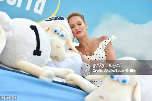 Actress Anna Camp joins Serta Mattress to announce nationwide Instagram sweepstakes at Hollywood & Highland courtyard on June 19, 2018 in Hollywood,...