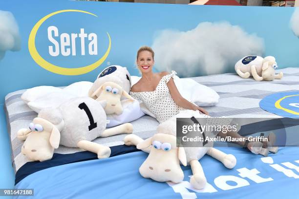 Actress Anna Camp joins Serta Mattress to announce nationwide Instagram sweepstakes at Hollywood & Highland courtyard on June 19, 2018 in Hollywood,...