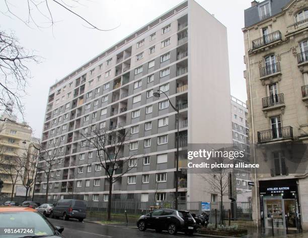 March 2018, France, Paris: The appartment block, in which the 85-year-old Holocaust survivor Mireille Knoll was found dead in her burned appartment...