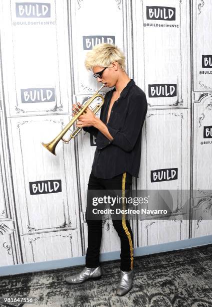 Musician Spencer Ludwig visits Build Series to discuss his new album 'My Trumpet' at Build Studio on June 22, 2018 in New York City.