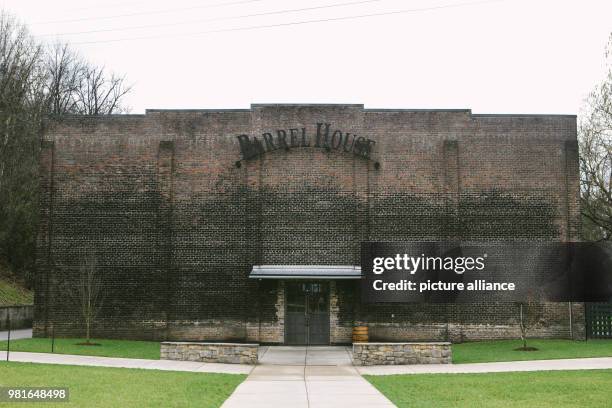 Febuary 2018, USA, Lynchburg: One of the several barrel houses on the grounds of the Jack Daniel's distillery. Company founder Jack Daniel...