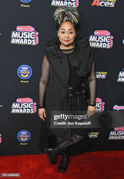 Raven-Symone attends the 2018 Radio Disney Music Awards at Loews Hollywood Hotel on June 22, 2018 in Hollywood, California.
