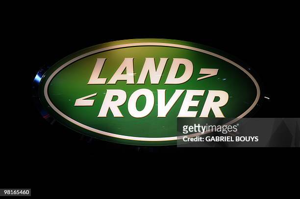 The Land Rover logo is displayed during the Los Angeles Auto Show on December 2, 2009 in Los Angeles, California. The Los Angeles Auto Show will be...
