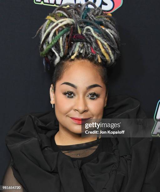 Raven-Symone attends the 2018 Radio Disney Music Awards at Loews Hollywood Hotel on June 22, 2018 in Hollywood, California.