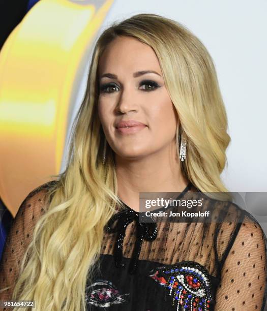 Carrie Underwood attends the 2018 Radio Disney Music Awards at Loews Hollywood Hotel on June 22, 2018 in Hollywood, California.