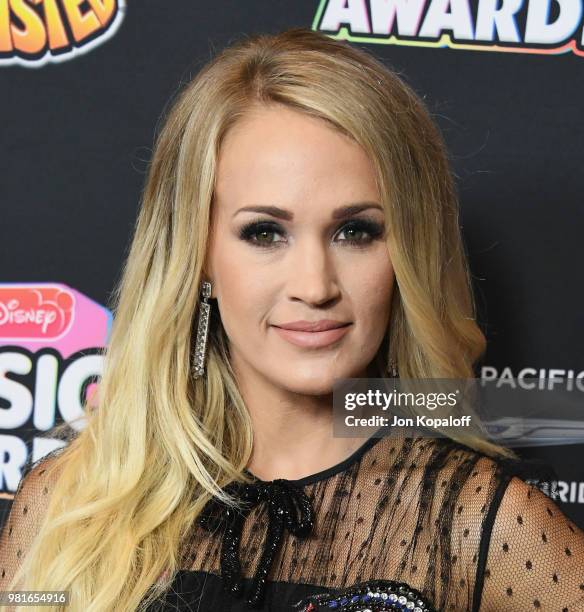 Carrie Underwood attends the 2018 Radio Disney Music Awards at Loews Hollywood Hotel on June 22, 2018 in Hollywood, California.