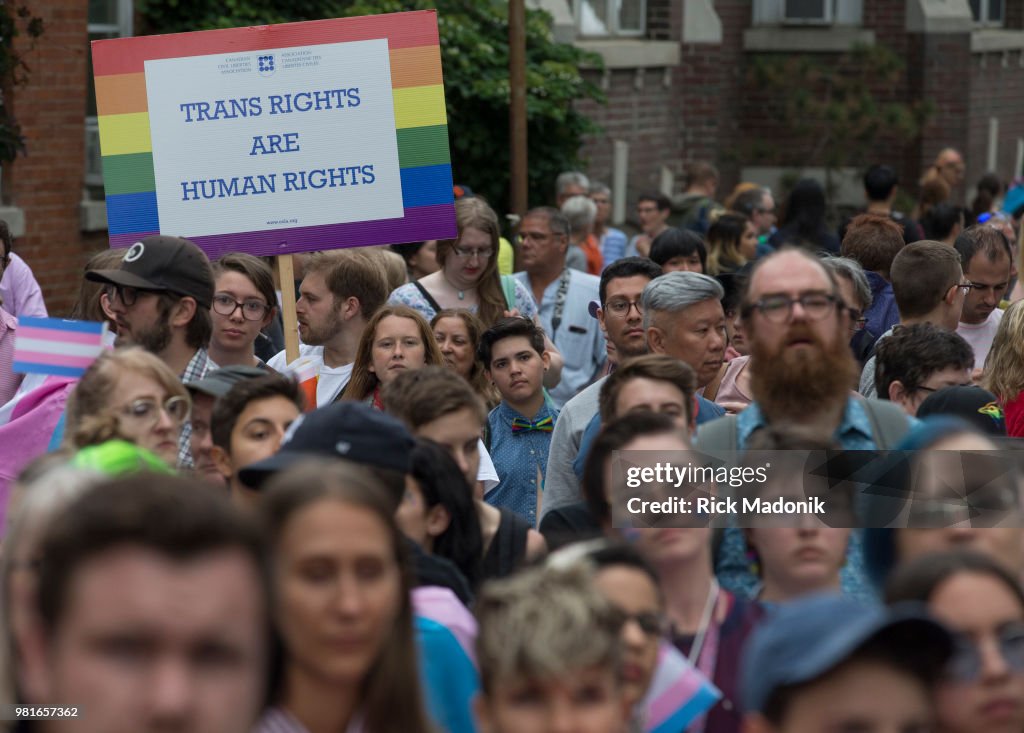 The Trans rally and march...