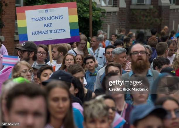 The Trans rally and march has become a regular part of the final PRIDE weekend activities. Thousands gathered on Church Street to listen to a variety...