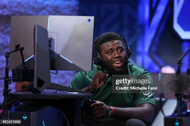 Game6Drake of Bucks Gaming reacts during game against Kings Guard Gaming on JUNE 22, 2018 at the NBA 2K League Studio Powered by Intel in Long Island...